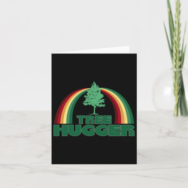 Tree hugger miljöskyddsdagen Träd Kort (Framsida)