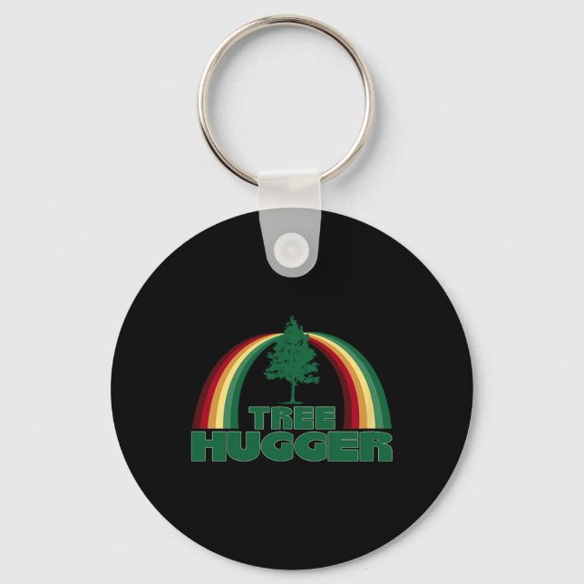 Tree hugger miljöskyddsdagen Träd Nyckelring (Framsida)