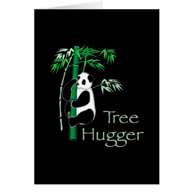 Tree hugger Panda Hälsningskort (Framsidan)