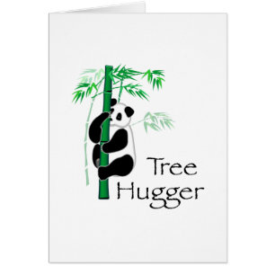 Tree hugger Panda Hälsningskort