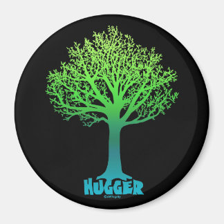 Tree hugger regnbåge för grönt magnet