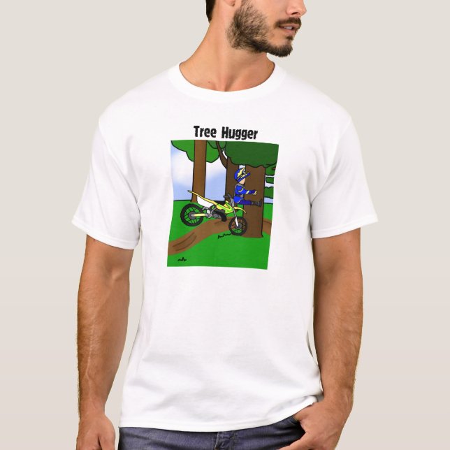 Tree hugger T skjorta för smutscykel T-shirt (Framsida)