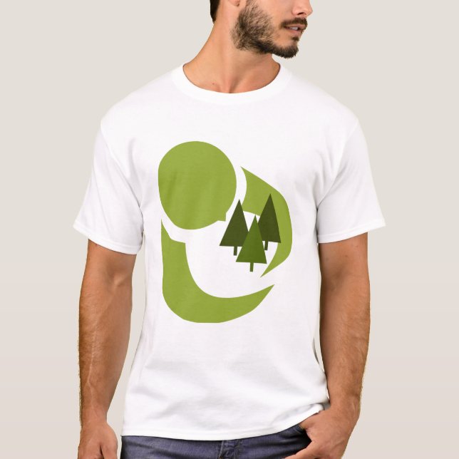 Tree hugger t-skjorta tee shirt (Framsida)