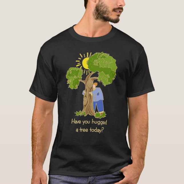Tree hugger t-skjorta tee shirt (Framsida)