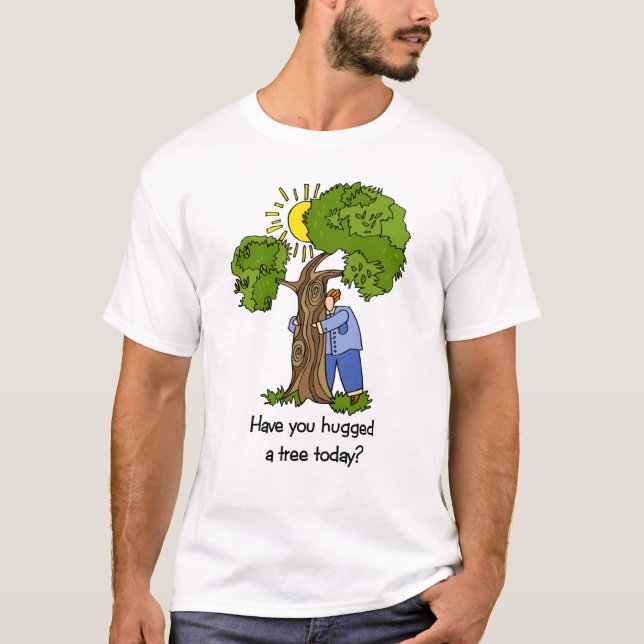 Tree hugger t-skjorta tee shirt (Framsida)