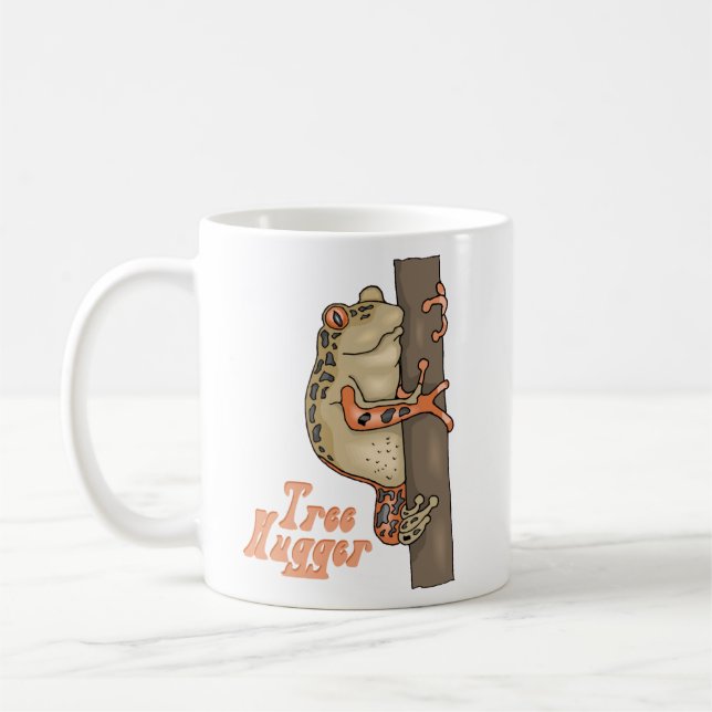 Tree hugger Träd Frog Kaffemugg (Vänster)