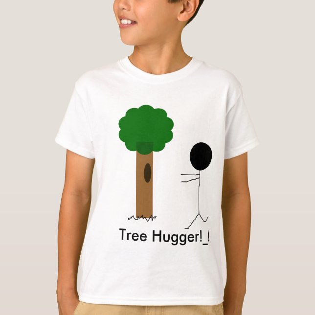 tree hugger tree hugger! _! tee shirt (Framsida)