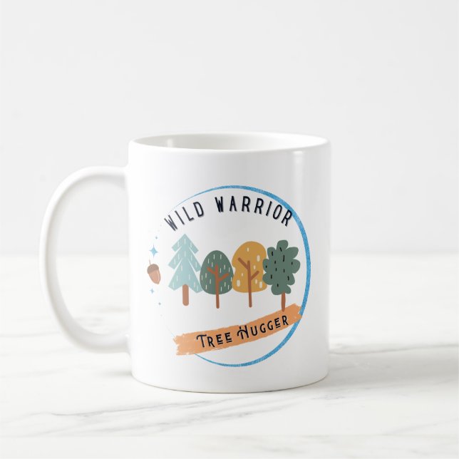 Tree hugger vild Warrior Kaffemugg (Vänster)