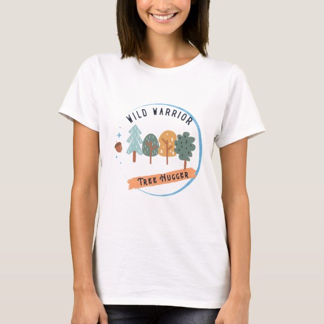 Tree hugger vild Warrior T Shirt (Framsida)
