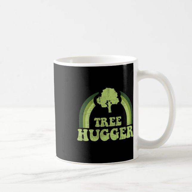 Tree hugger Vintage: Retro Nature Environmental Ea Kaffemugg (Höger)