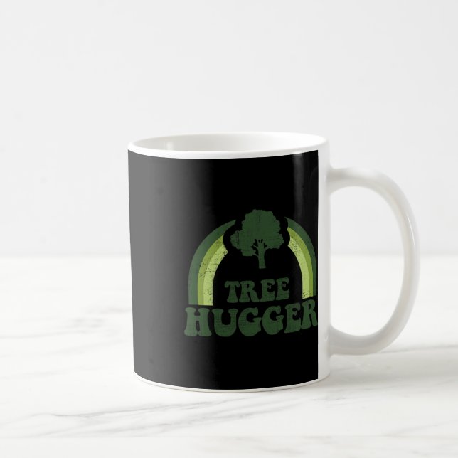 Tree hugger Vintage: Retro Nature Environmental Ea Kaffemugg (Höger)
