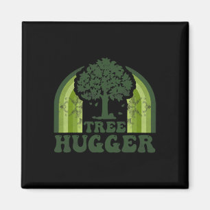 Tree hugger Vintage: Retro Nature Environmental Ea Magnet