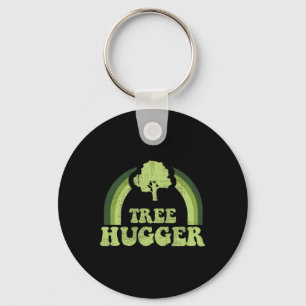 Tree hugger Vintage: Retro Nature Environmental Ea Nyckelring