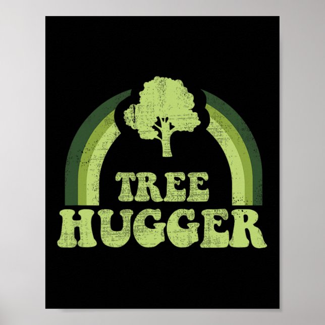 Tree hugger Vintage: Retro Nature Environmental Ea Poster (Framsidan)