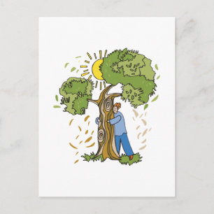 Tree hugger vykort