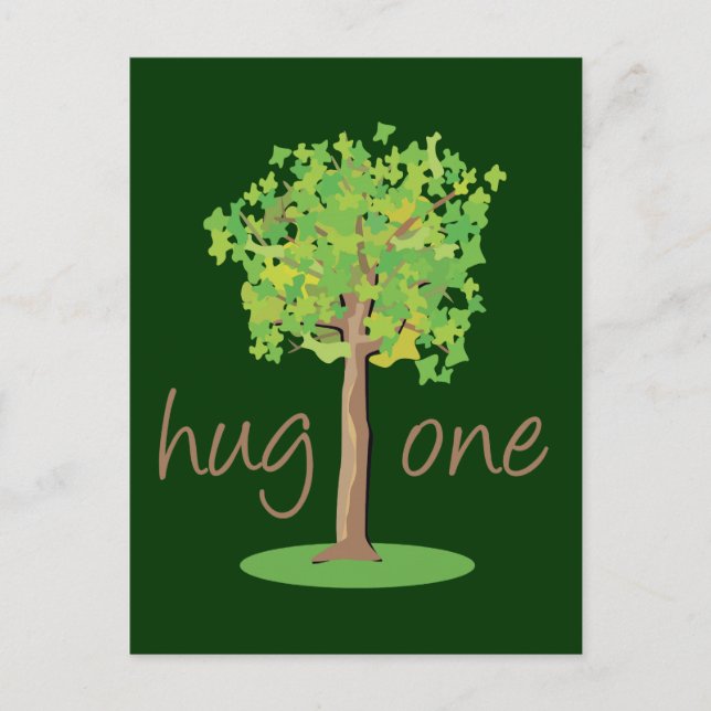 Tree hugger vykort (Framsida)