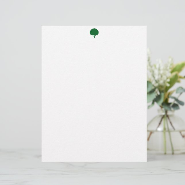 Tree Mark Letterhead Stylish Personalized Statione Brevhuvud (Stående Fram)