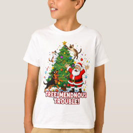 Tree-mendous Trouble: Santa’s Chaotic Christmas Cr T Shirt
