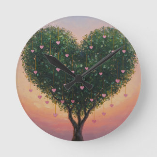Tree of Hearts clock Rund Klocka