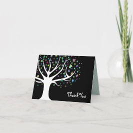 Tree of Life Bat Mitzvah Folded Thank You Card Tack Kort
