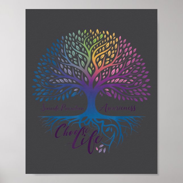 Tree Of Life Choose Life Suicide Prevention Awaren Poster (Framsidan)