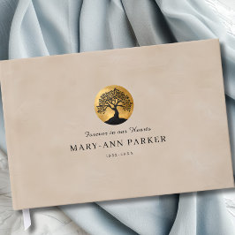 Tree of Life!  Memorial Beige Custom Gästböcker