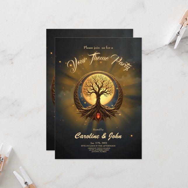 Tree of Life – Moonlit Enlightenment  Inbjudningar (Fram/Back In Situ)