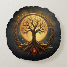 Tree of Life – Moonlit Enlightenment Rund Kudde