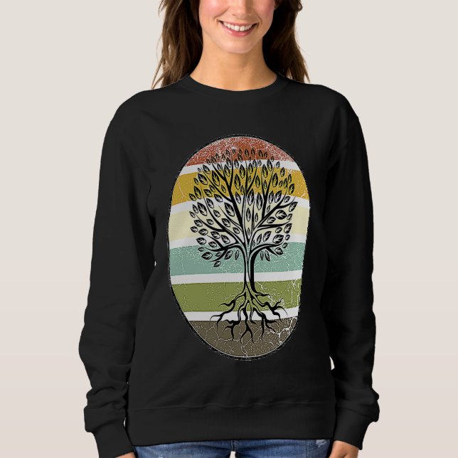Tree of life Retro Nature Outdoor T Shirt (Framsida)