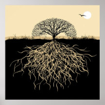 Tree of Life Roots Spiritual Nature Minimalist 