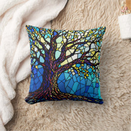 Tree of Life Shattered Glass Mosaic Kudde
