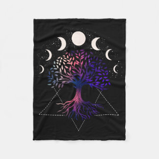 Tree Of Life Spiritual Shirt Moonphases For Yoga _ Fleecefilt
