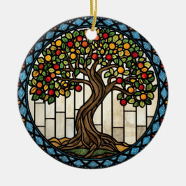 Tree of Life Stained Glass Julgransprydnad Keramik