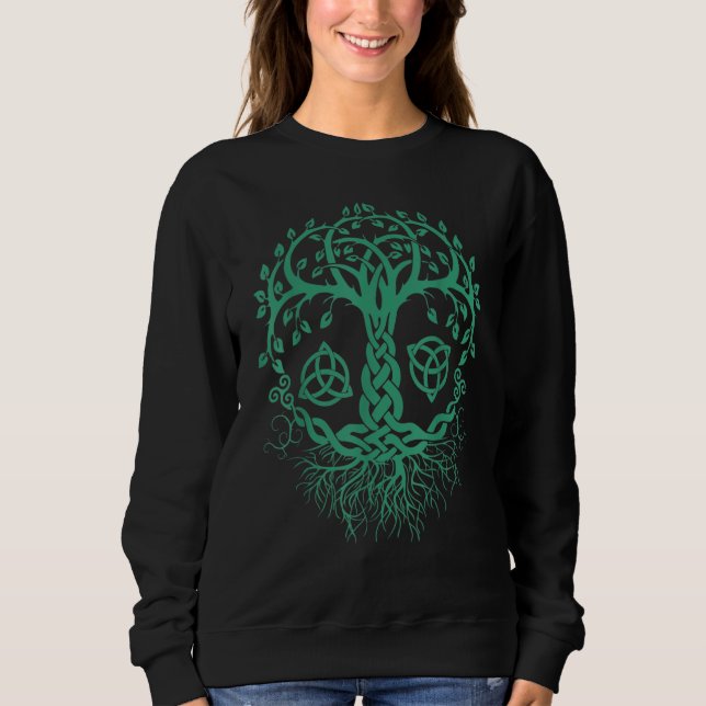 Tree Of Life Yggdrasil Viking Celtic Norse Myths T Shirt (Framsida)