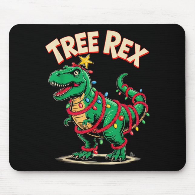 Tree Rex Christmas Costume T-rex Dinosaur Xmas Lig Musmatta (Framsidan)