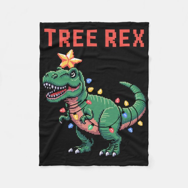 Tree Rex Fula jultröja Dinosaurie  Fleecefilt (Framsidan)
