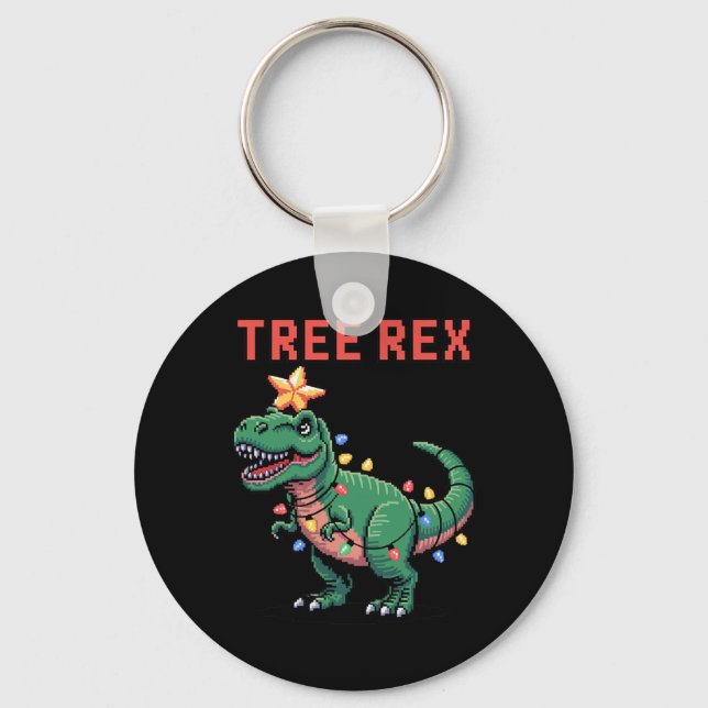 Tree Rex Fula jultröja Dinosaurie  Nyckelring (Framsida)