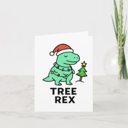 Tree Rex - Funny Christmas Card Helgkort