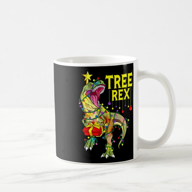 Tree Rex! Rolig jul paleontolog  Kaffemugg (Höger)