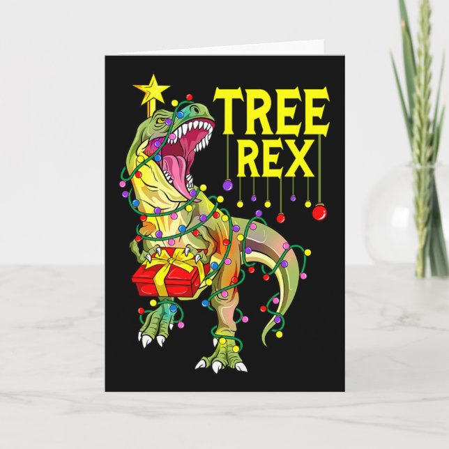 Tree Rex! Rolig jul paleontolog  Kort (Framsida)