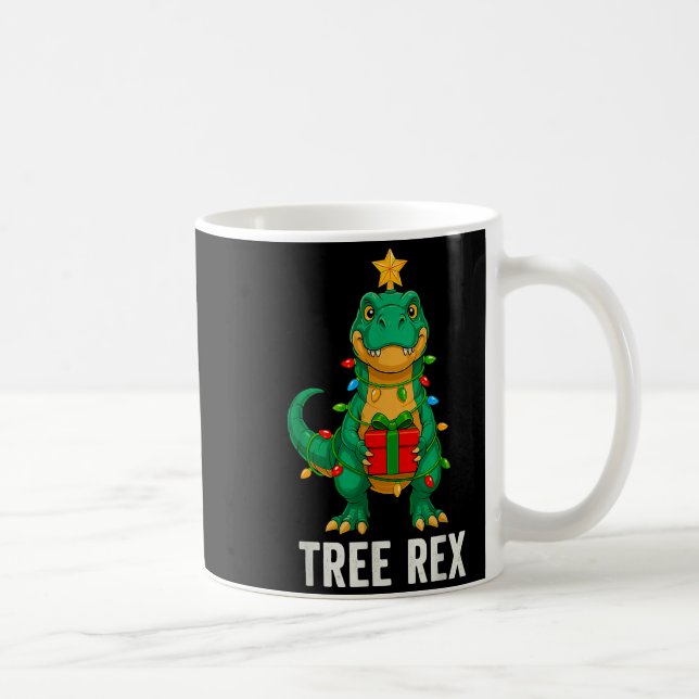 Tree Rex Roliga Dinosaurie Jul  Kaffemugg (Höger)