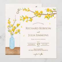 TREE Save The Date-inbjudan / Watercolor Floral