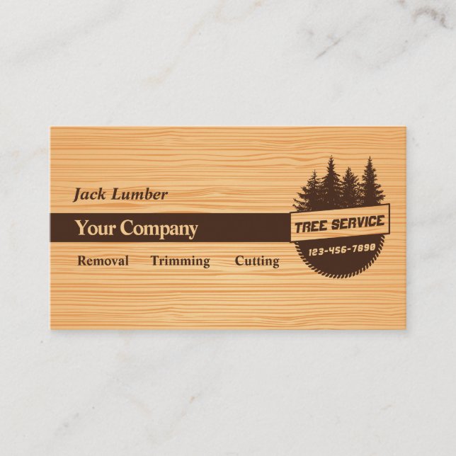 Tree Service Business Cards Visitkort (Framsida)