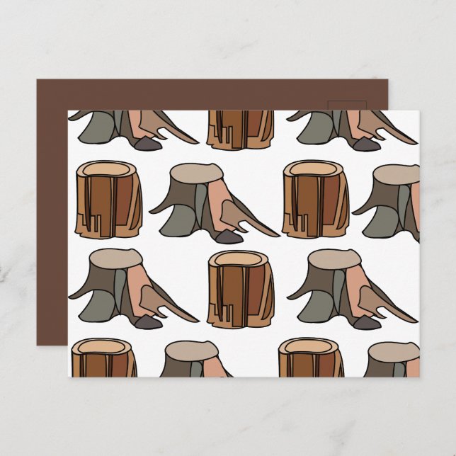 Tree Stump Vykort (Fram/baksida)