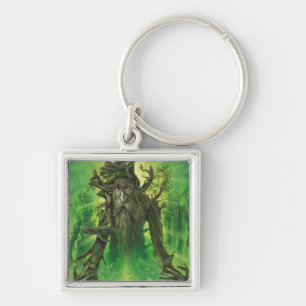 Treebeard Fyrkantig Silverfärgad Nyckelring