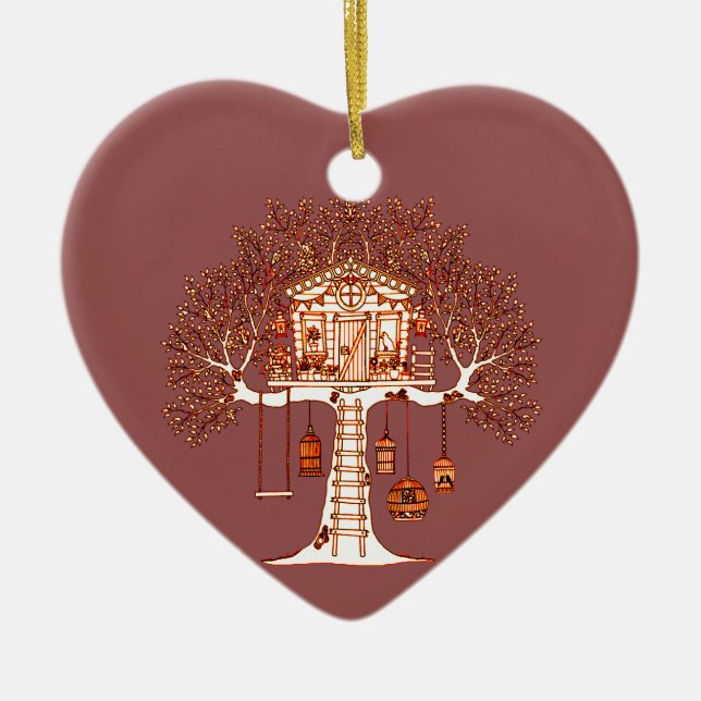 Treehouse Julgransprydnad Keramik (Framsidan)