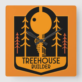 Treehouse Master Builder Fyrkantig Klocka
