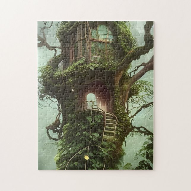 Treehouse med Ivy Pussel (Vertikal)