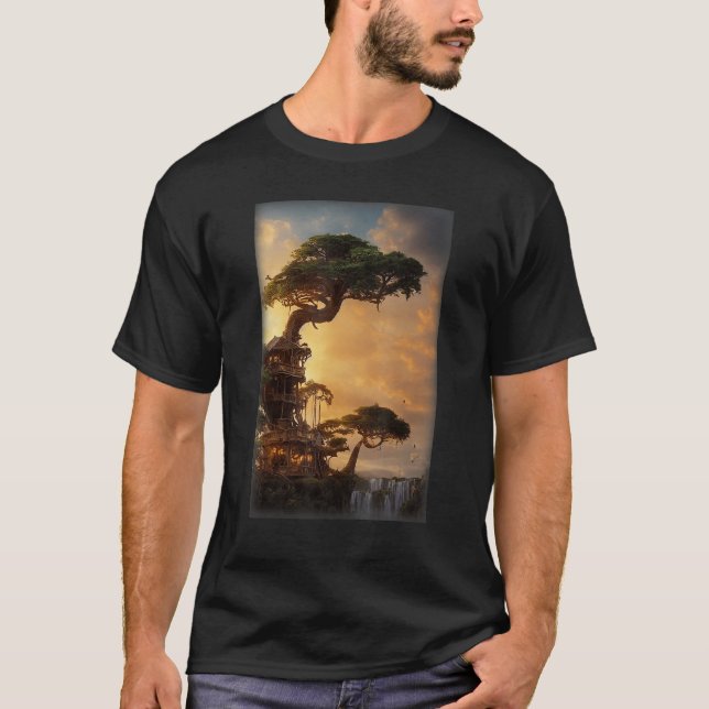 Treehouse Pirat Frakt Pirat Karibien Anim T Shirt (Framsida)