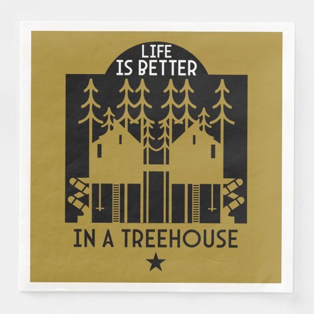 Treehouse Playhouse Back to school Pappersservett (Framsida)
